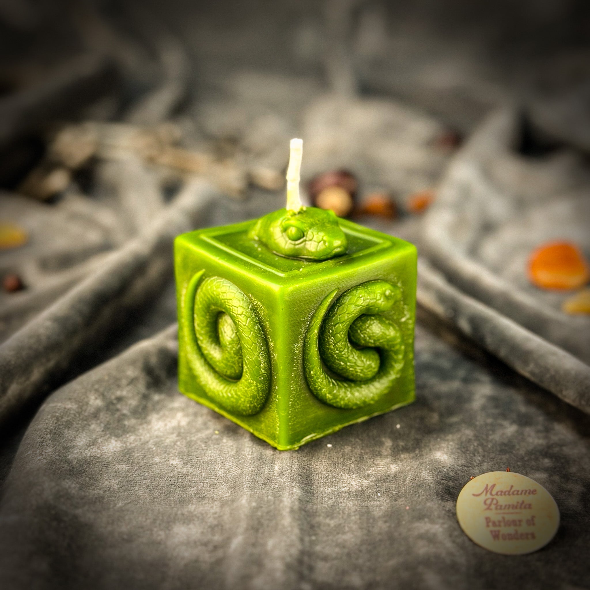 Pink Snake of Transformation Candle Spell Kit by Parlour of Wonders for renewal and personal growth, featuring candles and spell components.