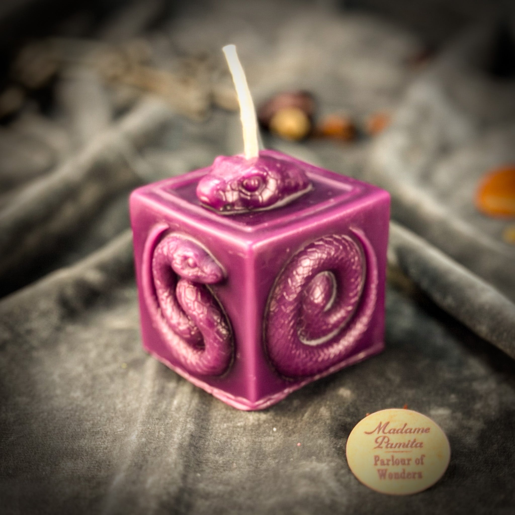 Pink Snake of Transformation Candle Spell Kit by Parlour of Wonders for renewal and personal growth, includes candles and ritual tools.