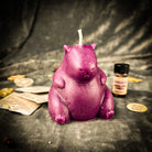 Purple Candle Spell Kit by Parlour of Wonders featuring a cuddly capybara figure for harmony and teamwork magic in a candle spell set.
