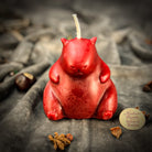 Purple Candle Spell Kit with cuddly capybara illustration for harmony and teamwork, from Parlour of Wonders.