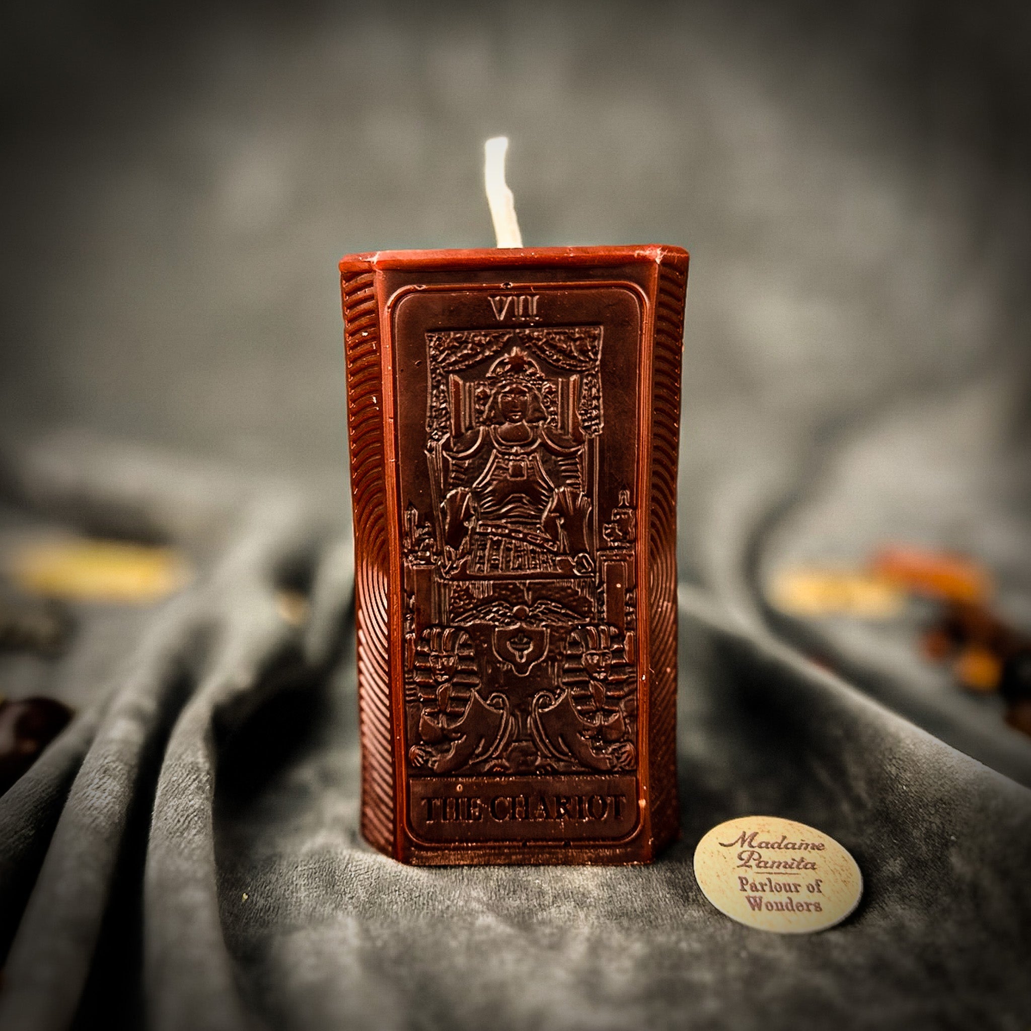 Purple Candle Spell Kit from Parlour of Wonders with candles and tools for victory and determination magic.
