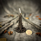 Purple Eiffel Tower Candle Spell Kit by Parlour of Wonders, featuring travel-themed candles for adventure and wanderlust magic.