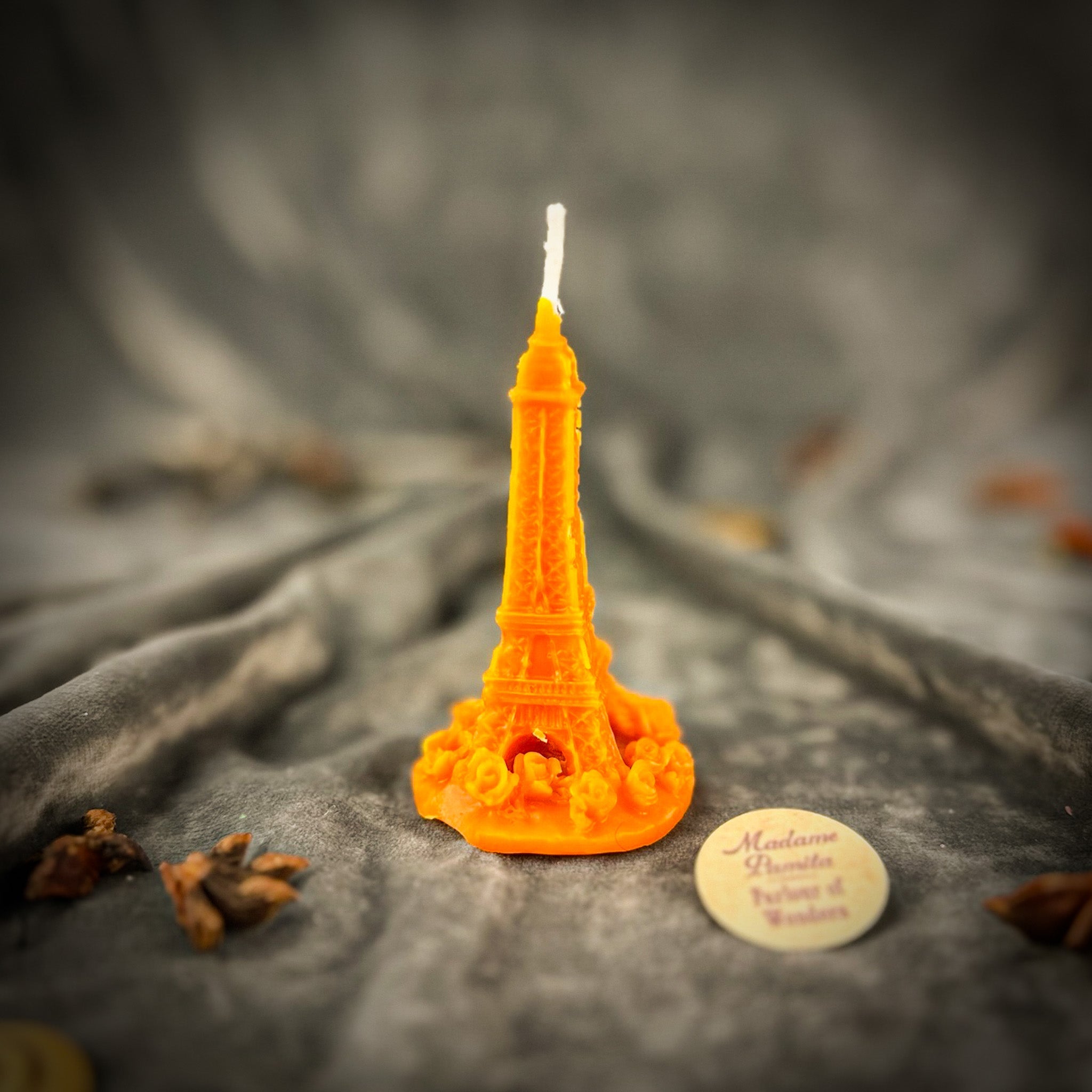 Purple Eiffel Tower Candle Spell Kit by Parlour of Wonders, featuring travel-themed candles for adventure and wanderlust magic.