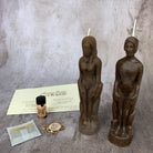 Parlour of Wonders Come to Me Candle Spell Kit with purple candles and human female figure, designed to attract love and passion.