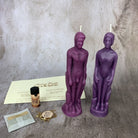 Purple Come to Me Candle Spell Kit by Parlour of Wonders, designed to attract love and passion, featuring a human/male figure candle.