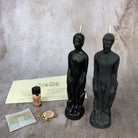 Parlour of Wonders Come to Me Candle Spell Kit with purple candles and ritual tools for attracting love and passion.