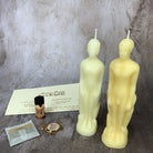 Come to Me Candle Spell Kit by Parlour of Wonders, purple candle for attracting love and passion, featuring a human/male figure.