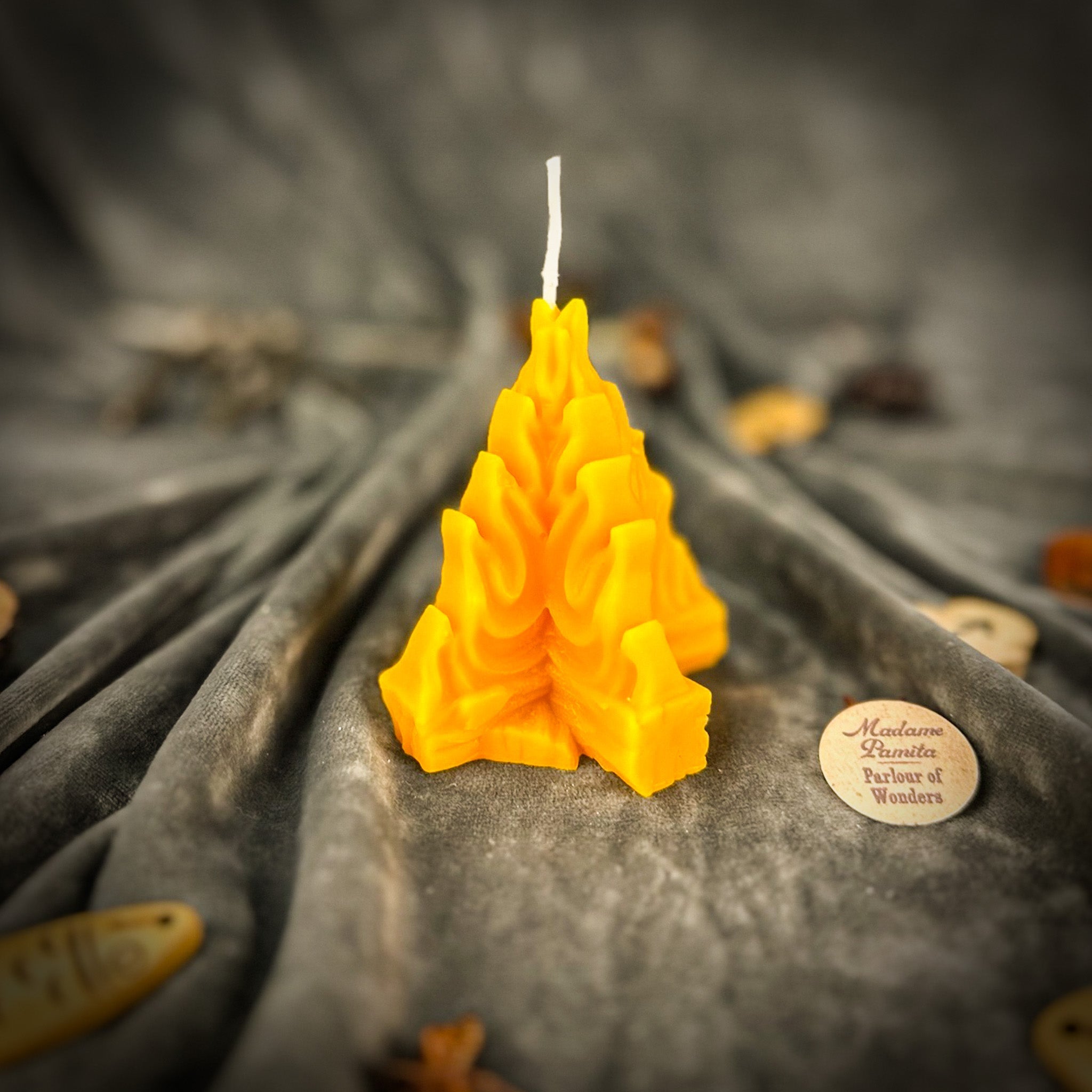 Purple Living Fire Candle Spell Kit by Parlour of Wonders for purification and transformation, includes candles and ritual tools.