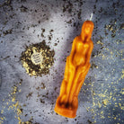 Red female figural candle from Parlour of Wonders Candle Spell Kit for sympathetic magic and personal power rituals.