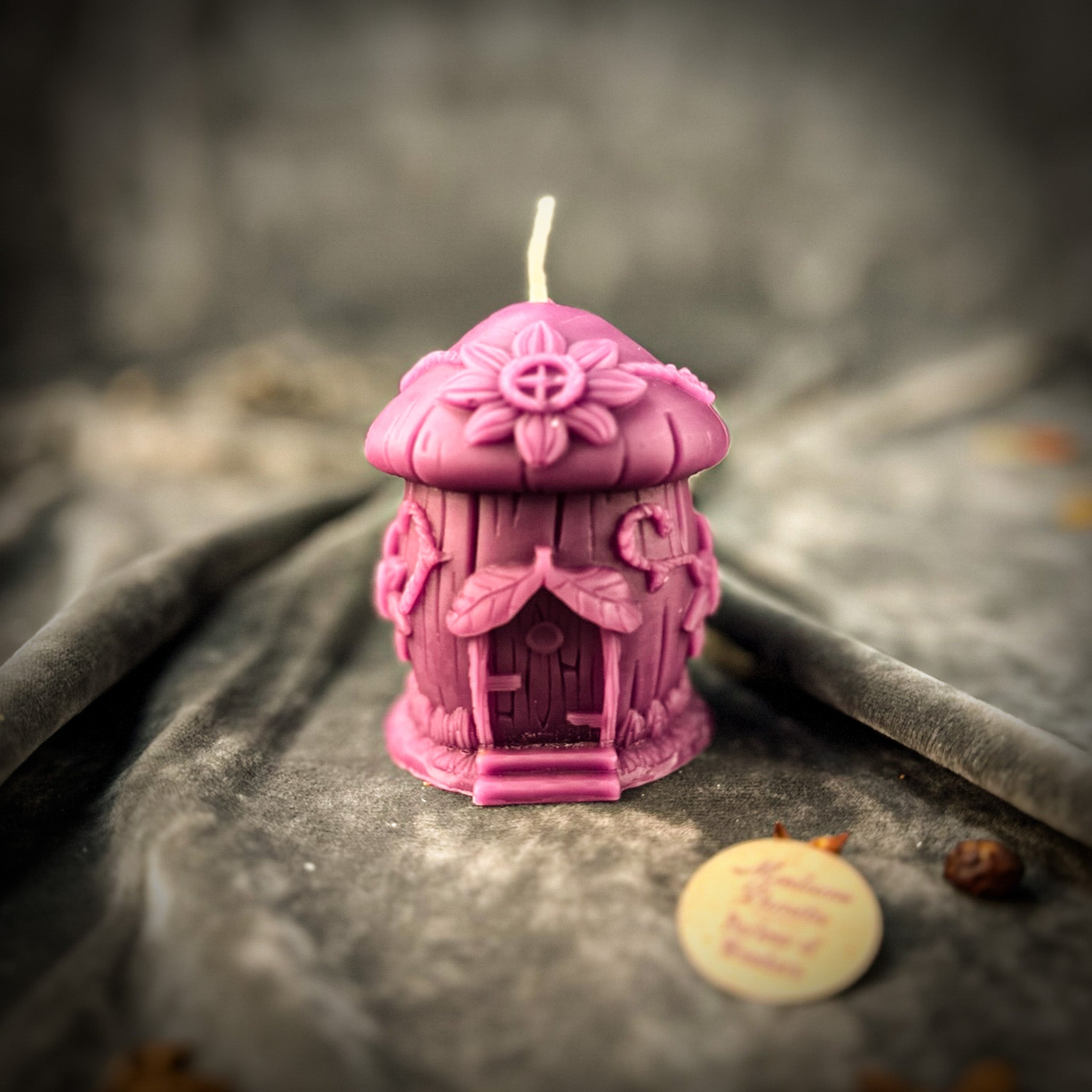 Love Shack Fairy Hut Candle Spell Kit by Parlour of Wonders featuring red candles and fairy hut design for romance and attraction magic.