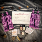 Deluxe Smooth Separation Candle Spell Kit by Parlour of Wonders featuring red candles for peaceful parting and love direction.