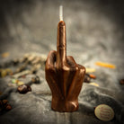 Red Middle Finger Candle Spell Kit for banishing and empowerment magic by Parlour of Wonders, featuring a symbolic finger candle.