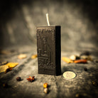 Red candle spell kit for manifestation and willpower magic from Parlour of Wonders, includes candles and ritual tools.