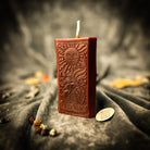 Red candle spell kit for joy and success by Parlour of Wonders, featuring candles and magic tools for spiritual rituals.