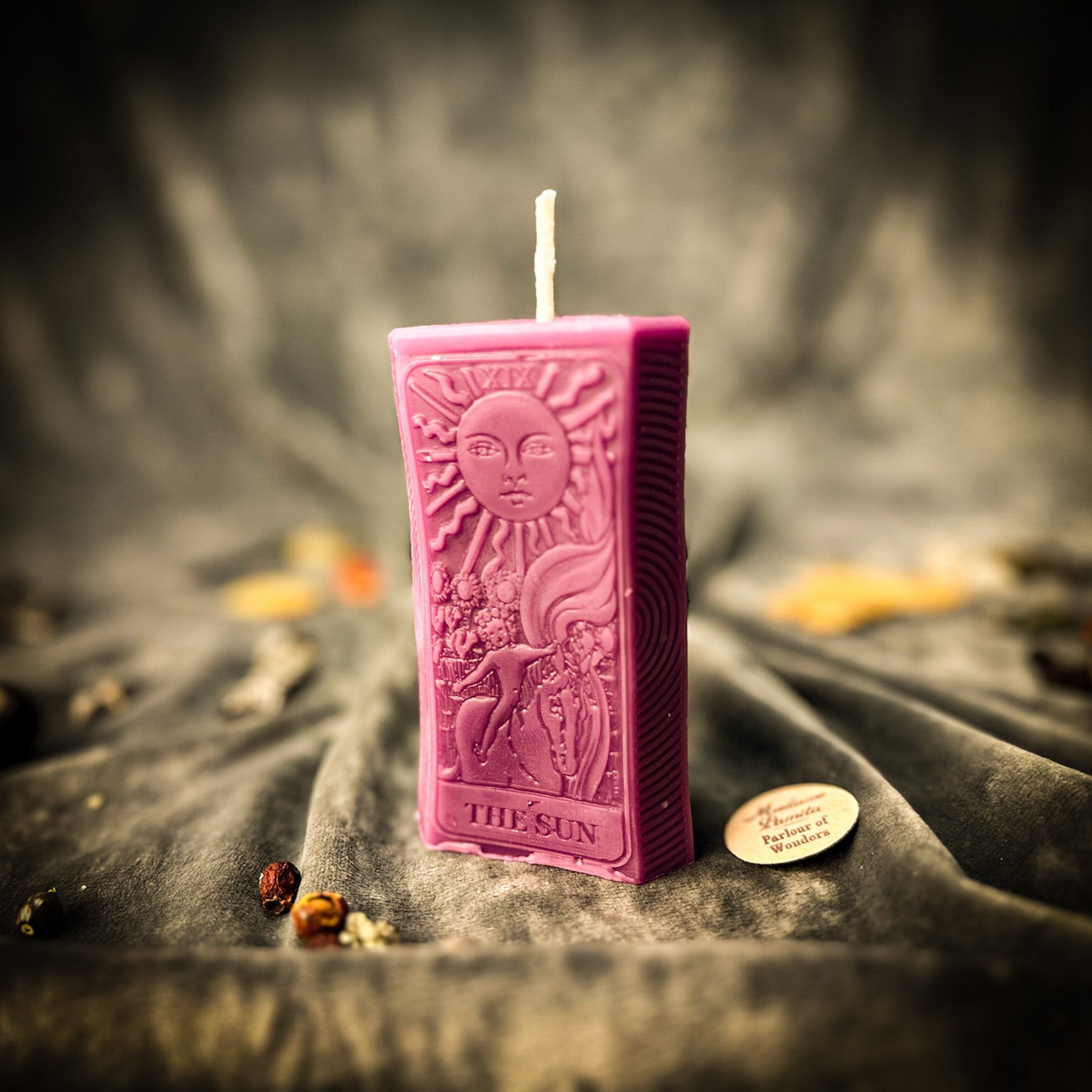 Red Candle Spell Kit for Joy and Success by Parlour of Wonders, featuring candles and tools for magic rituals.