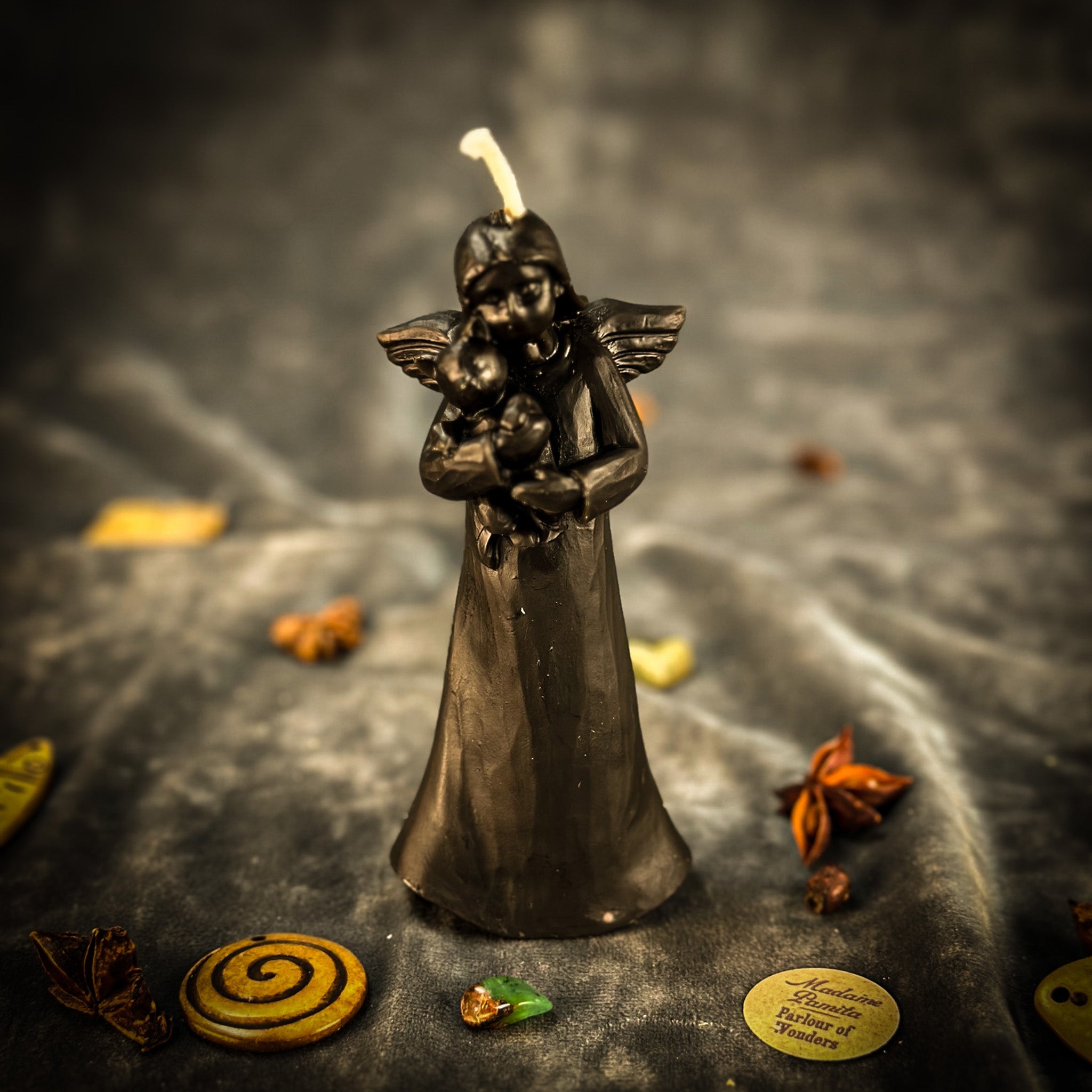 Red Cat Guardian Spirit Candle Spell Kit from Parlour of Wonders for pet protection and healing, includes candles and spell tools.