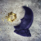 Crescent Moon Candle Spell Kit by Parlour of Wonders featuring a white candle for lunar magic and manifestation rituals.