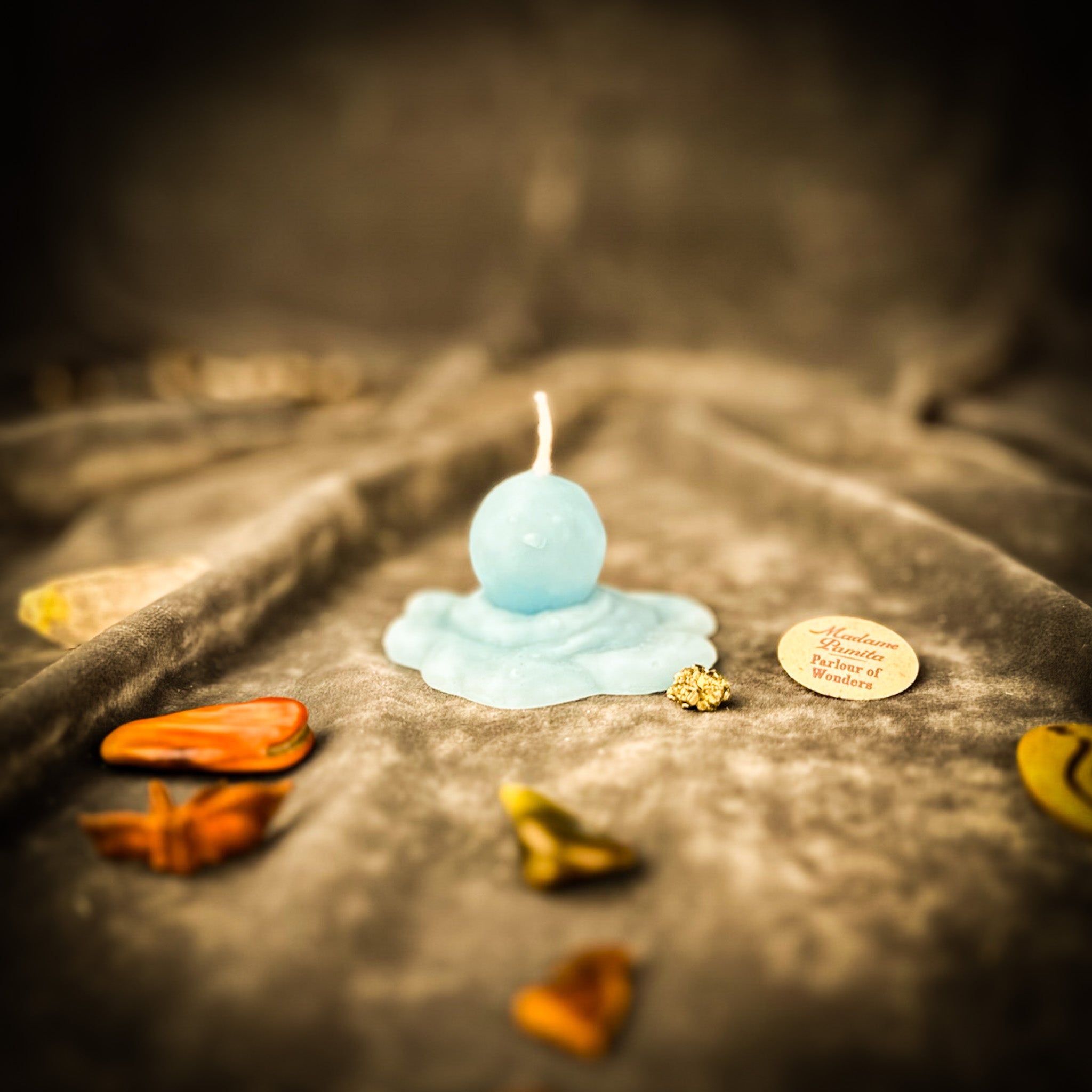 Parlour of Wonders Melting Snowman Candle Spell Kit with white cleansing candle for release and transformation magic.