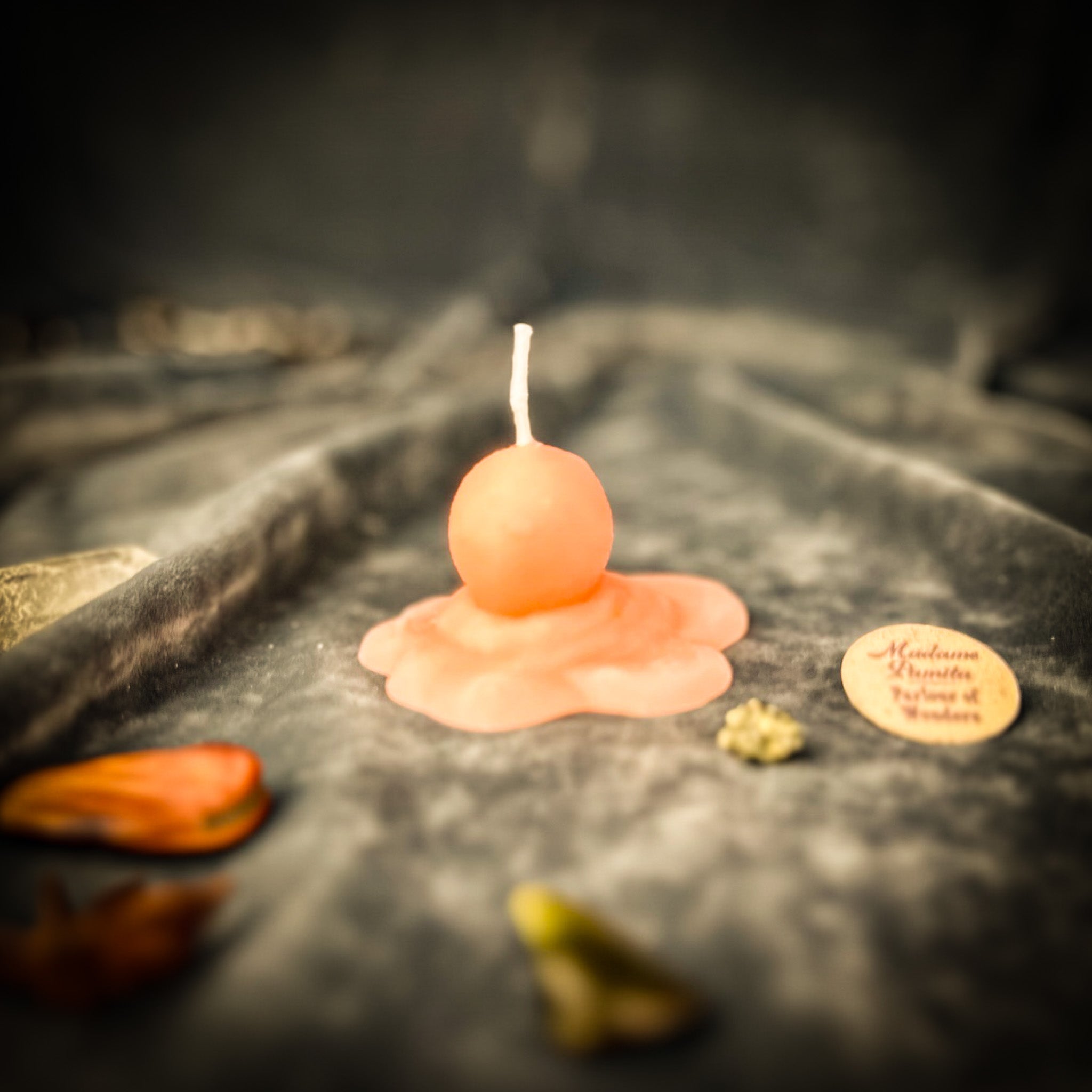 Parlour of Wonders Melting Snowman Candle Spell Kit with white cleansing candle for release and transformation magic, detailed packaging.