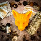 Psychic Eye Candle Spell Kit by Parlour of Wonders featuring a yellow candle for intuition and psychic abilities.