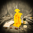 Yellow Koza New Year Abundance Candle Spell Kit by Parlour of Wonders, includes candles and tools for abundance spells.