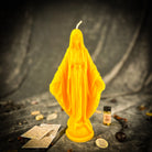 Parlour of Wonders Queen of Heaven Candle Spell Kit with yellow candles for divine mother and unconditional love magic.