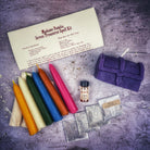 Parlour of Wonders Seven Treasures Candle Spell Kit with yellow candles for unlocking blessings and abundance.