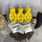 Parlour of Wonders Stop Jealous Gossip Candle Spell Kit with yellow candle for silence gossip and protect reputation.