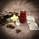 Wise Owl Candle Spell Kit by Parlour of Wonders featuring a yellow candle and wishing star for wisdom and success.