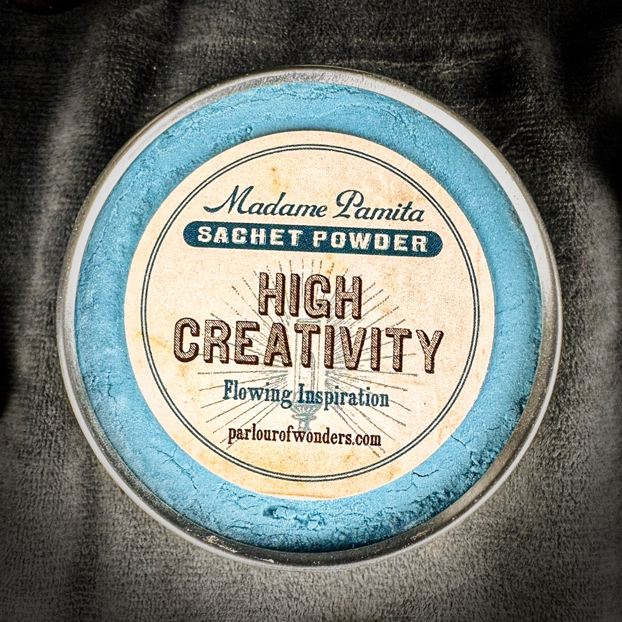 High Creativity Sachet Powder by Madame Pamita from Parlour of Wonders, shown in a small sachet with intricate packaging design.