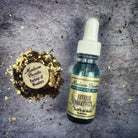 Reverse Negativity Oil by Madame Pamita from Parlour of Wonders, shown in a dark amber glass bottle with a dropper cap.