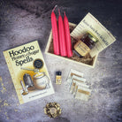 Parlour of Wonders Honey Jar Spell Kit with small glass jar, herbs, and ingredients for love spells, set for romantic intentions.