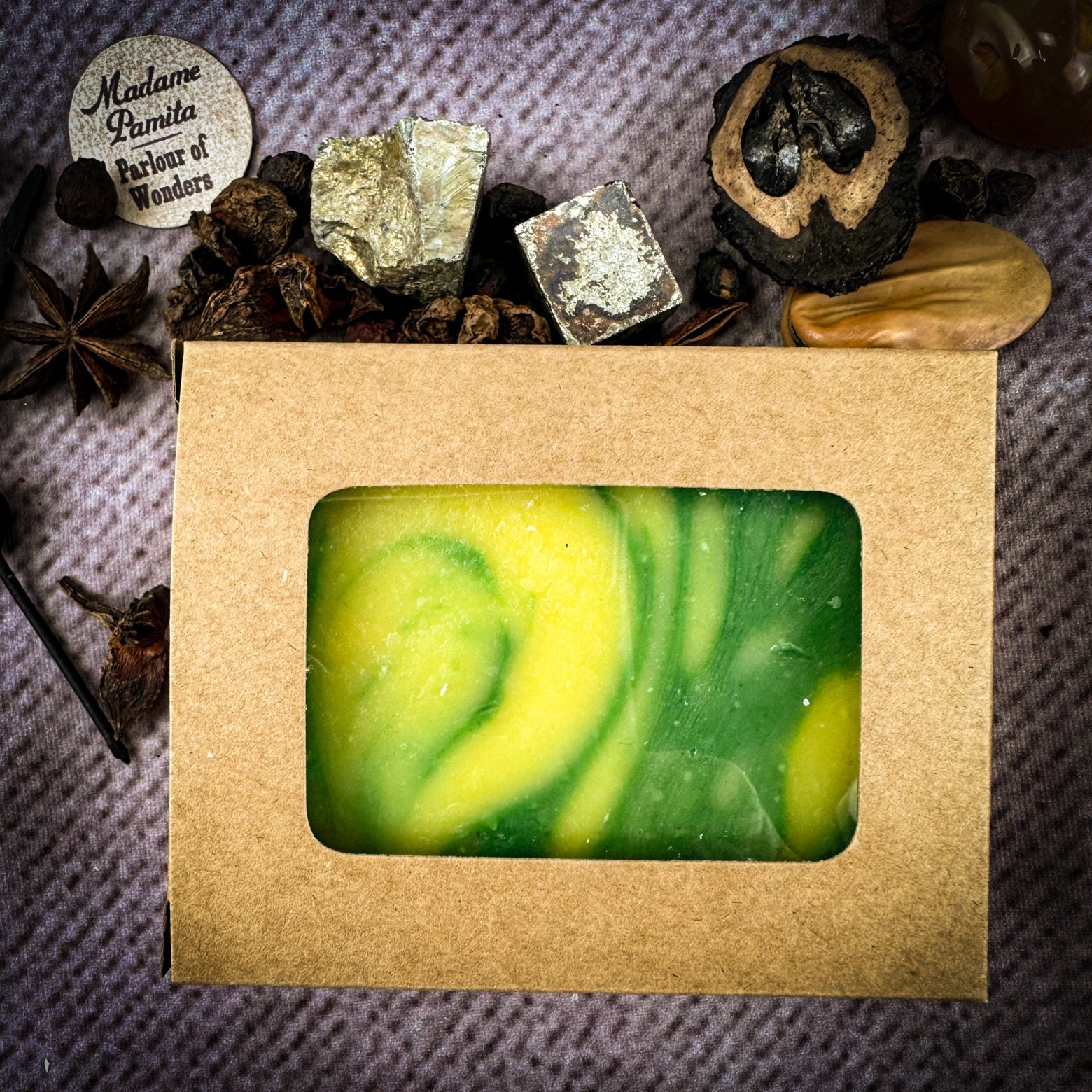 Parlour of Wonders Good Luck Lucky Spell Soap with vibrant packaging and natural ingredients, designed to bring positive energy.