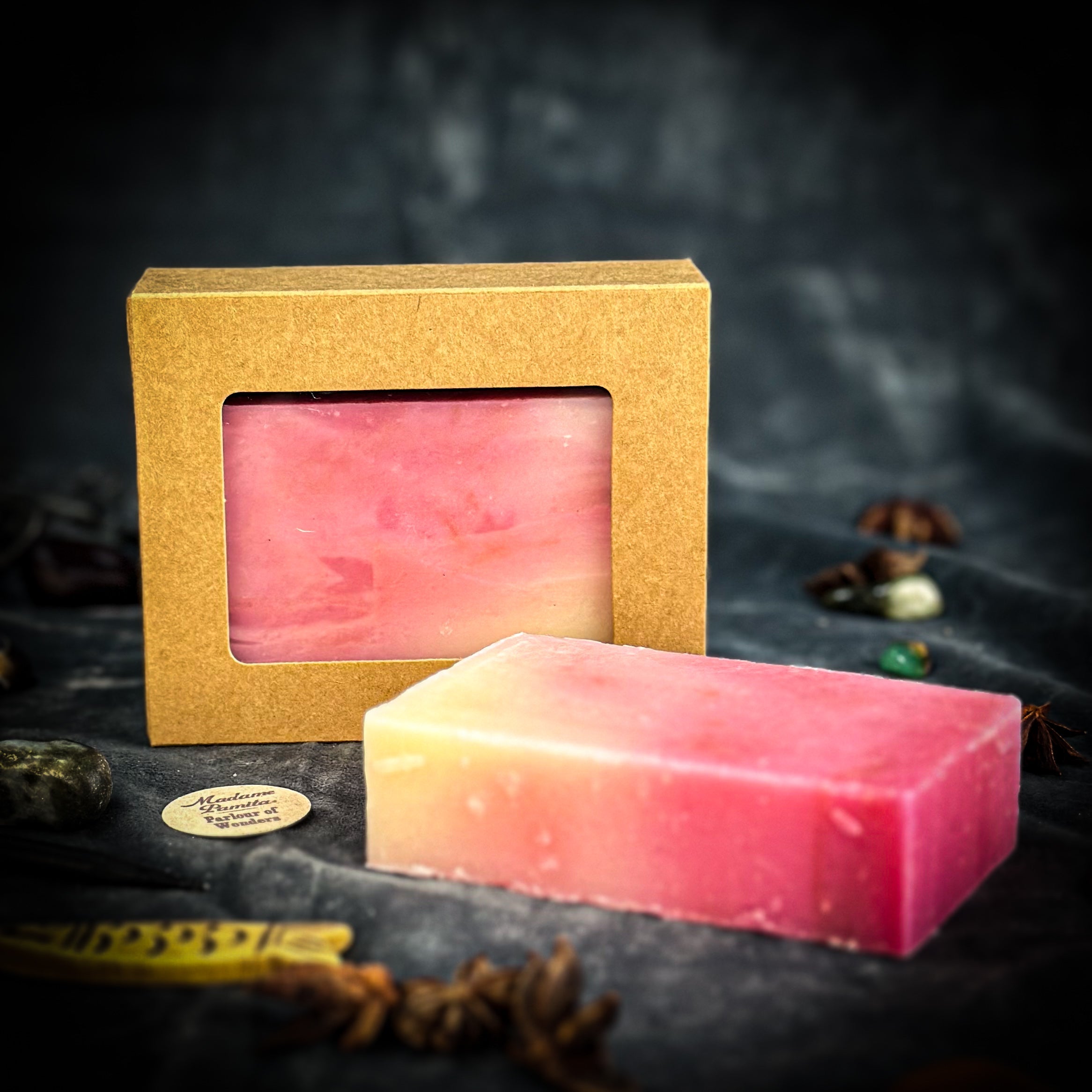 Parlour of Wonders Prosperity and Protection Spell Soap with intricate design, crafted for spiritual cleansing and positive energy.