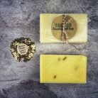 Van Van Cleansing Spell Soap by Parlour of Wonders, natural soap with herbal ingredients, displayed in a simple soap bar shape.
