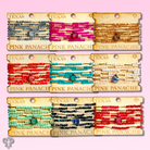 Pink Panache Brands crystal and tube bead bracelet set featuring black Austrian crystal beads and elegant design.