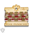 Matte gold and mixed bead bracelet by Pink Panache Brands featuring black matte accents and colorful beads.