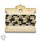 Matte gold and mixed bead bracelet by Pink Panache Brands, featuring black matte beads and colorful mixed beads.