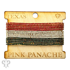 Set of multiple black rhinestone bracelet strands from Pink Panache Brands, stylish and sparkling jewelry accessories.