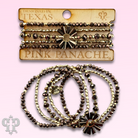 Bronze mixed bead bracelet set by Pink Panache Brands featuring assorted beaded bracelets with a stylish, handcrafted look.