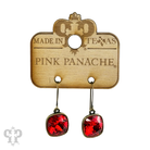 Pink Panache Brands Austrian square crystal hook earrings, 12mm, featuring bronze-tone metal and sparkling square crystal accents.