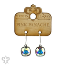 Austrian square crystal hook earring by Pink Panache Brands, 12mm bronze-tone earring with sparkling square crystal detail.