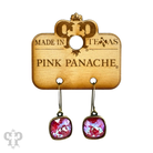 Austrian square crystal hook earrings by Pink Panache Brands, 12mm bronze-tone earrings featuring sparkling crystal accents.