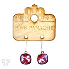 Pink Panache Brands Austrian square crystal hook earring, 12mm, bronze-tone jewelry with sparkling crystal accents.