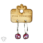 Pink Panache Brands square Austrian crystal hoop earring in bronze, 12mm diameter, showcasing sparkling crystal embellishments.