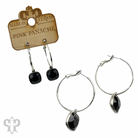 Pink Panache Brands square Austrian crystal hoop earring, 12mm, bronze-tone jewelry with sparkling crystals.