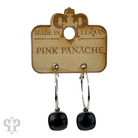 Pink Panache Brands square Austrian crystal hoop earring, 12mm, bronze-tone jewelry with sparkling crystal accents.
