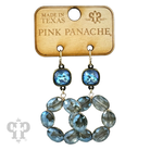 Brown faceted oval bead dangle earring with Austrian crystal from Pink Panache Brands, showcasing elegant jewelry design.
