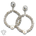 Gold Pave rhinestone bead earrings by Pink Panache Brands featuring Austrian crystals and elegant design.