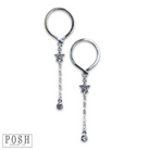 Gold post earring with a star and drop design by Pink Panache Brands, featuring a delicate and stylish accessory.